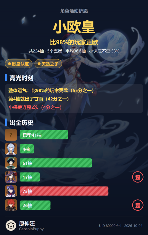 祈愿分享卡片